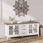 Meuble TV avec tiroirs de rangement, Meuble TV, Table console TV pour salon/chambre à coucher, Armoire de rangement