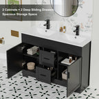 Meuble-lavabo de salle de bain Wavy Line 30/36/48 avec évier et robinet