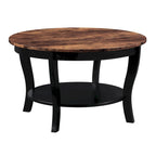 Table basse ronde avec étagère American Heritage de Convenience Concepts