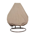 LeisureMod Fauteuil suspendu œuf 2 places avec support - Balançoire / hamac de patio en rotin osier pour extérieur/intérieur avec coussins