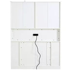 Garde-manger de cuisine autoportant Whisen de 180 cm de haut, grand buffet de salle à manger avec 4 portes pliantes, étagères, porte-bouteilles