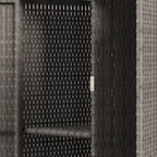 Armoire de rangement extérieure en osier, armoire de rangement pour serviettes de piscine