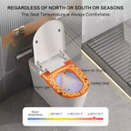 Toilettes intelligentes Dyonery, monobloc sans réservoir avec bouclier en mousse, couvercle à ouverture/fermeture automatique, bidet et séchoir chauffants, veilleuse LED, chasse d'eau automatique