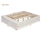 Cadre de lit plateforme Whisen Queen avec 4 tiroirs de rangement et rangement dans le pied de lit
