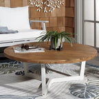 SAFAVIEH Estefani Table basse d'extérieur ronde à 3 pieds - 99x99x38 cm