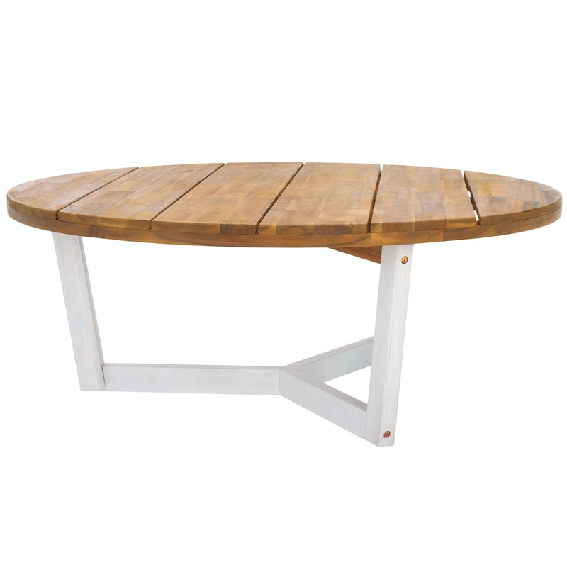 SAFAVIEH Estefani Table basse d'extérieur ronde à 3 pieds - 99x99x38 cm