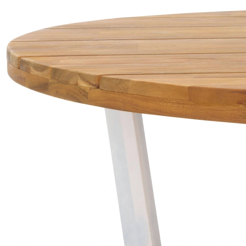 SAFAVIEH Estefani Table basse d'extérieur ronde à 3 pieds - 99x99x38 cm