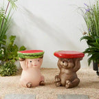 Glitzhome 12.5H Decorative Garden Stool or Planter Stand