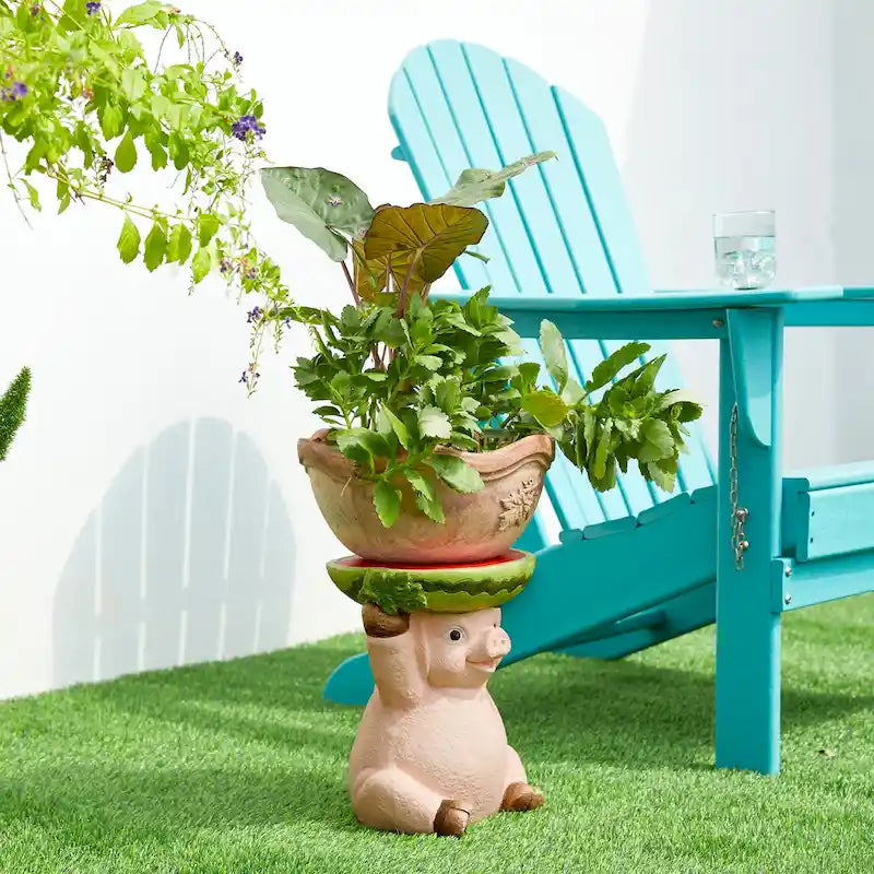 Glitzhome 12,5 po H Tabouret de jardin décoratif ou Support pour plante