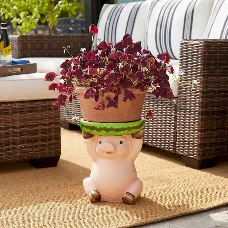 Glitzhome 12,5 po H Tabouret de jardin décoratif ou Support pour plante