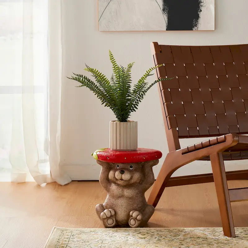 Glitzhome 12,5 po H Tabouret de jardin décoratif ou Support pour plante