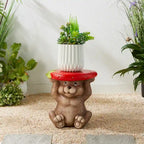 Glitzhome 12,5 po H Tabouret de jardin décoratif ou Support pour plante