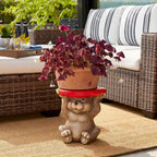 Glitzhome 12,5 po H Tabouret de jardin décoratif ou Support pour plante