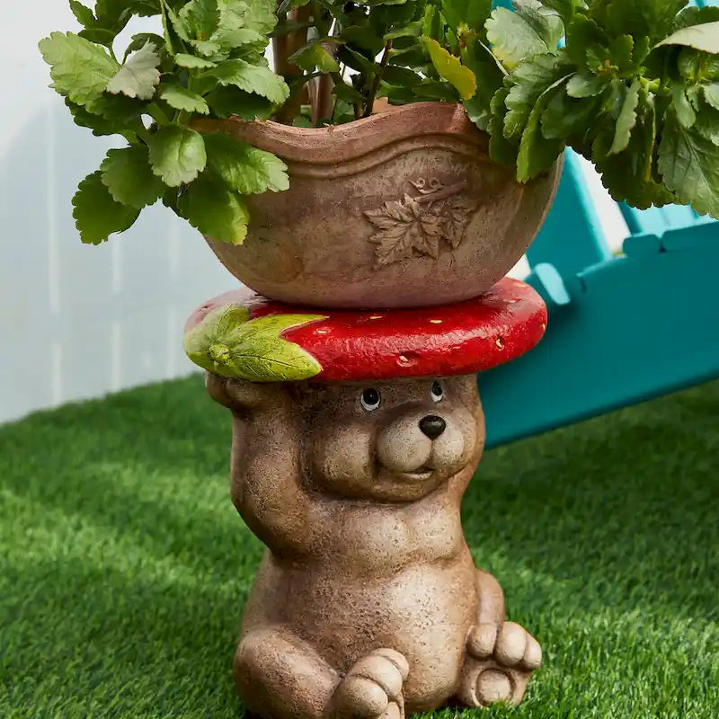 Glitzhome 12,5 po H Tabouret de jardin décoratif ou Support pour plante