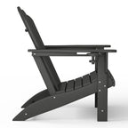 Chaise Adirondack Polytrends Aderson avec porte-gobelet pivotant pour terrasse extérieure commerciale et résidentielle