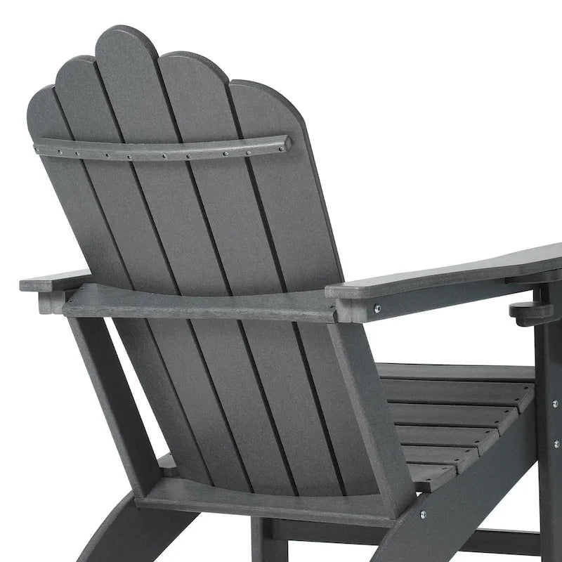 Chaise Adirondack Polytrends Aderson avec porte-gobelet pivotant pour terrasse extérieure commerciale et résidentielle