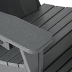 Chaise Adirondack Polytrends Aderson avec porte-gobelet pivotant pour terrasse extérieure commerciale et résidentielle