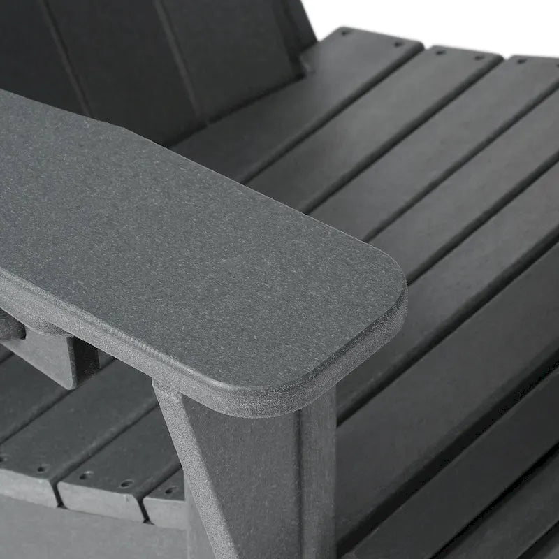 Chaise Adirondack Polytrends Aderson avec porte-gobelet pivotant pour terrasse extérieure commerciale et résidentielle
