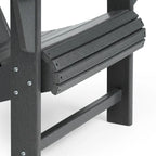 Chaise Adirondack Polytrends Aderson avec porte-gobelet pivotant pour terrasse extérieure commerciale et résidentielle