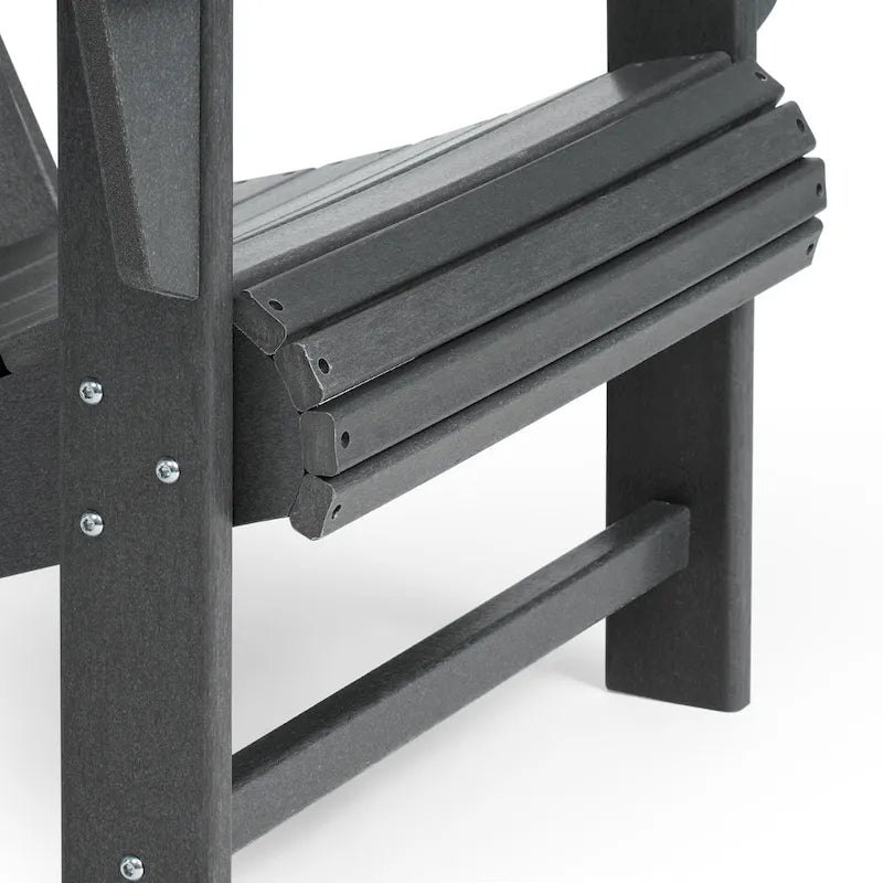 Chaise Adirondack Polytrends Aderson avec porte-gobelet pivotant pour terrasse extérieure commerciale et résidentielle