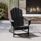 Chaise Adirondack Polytrends Aderson avec porte-gobelet pivotant pour terrasse extérieure commerciale et résidentielle