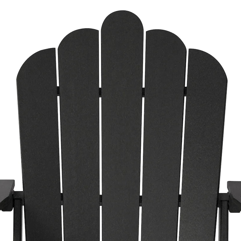 Chaise Adirondack Polytrends Aderson avec porte-gobelet pivotant pour terrasse extérieure commerciale et résidentielle