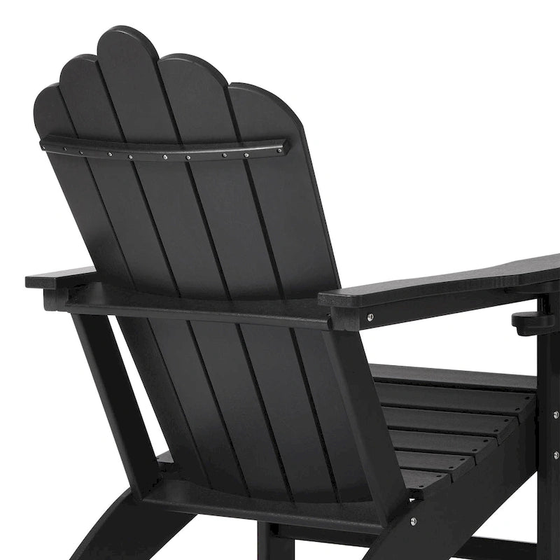 Chaise Adirondack Polytrends Aderson avec porte-gobelet pivotant pour terrasse extérieure commerciale et résidentielle