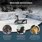 Chaise Adirondack Polytrends Aderson avec porte-gobelet pivotant pour terrasse extérieure commerciale et résidentielle