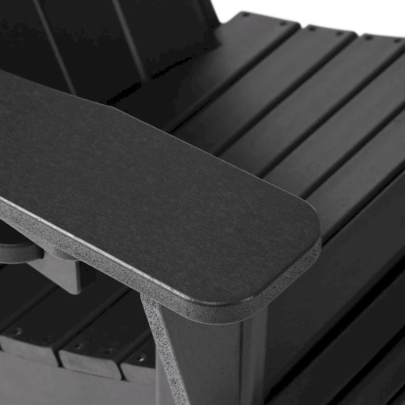 Chaise Adirondack Polytrends Aderson avec porte-gobelet pivotant pour terrasse extérieure commerciale et résidentielle