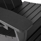 Chaise Adirondack Polytrends Aderson avec porte-gobelet pivotant pour terrasse extérieure commerciale et résidentielle