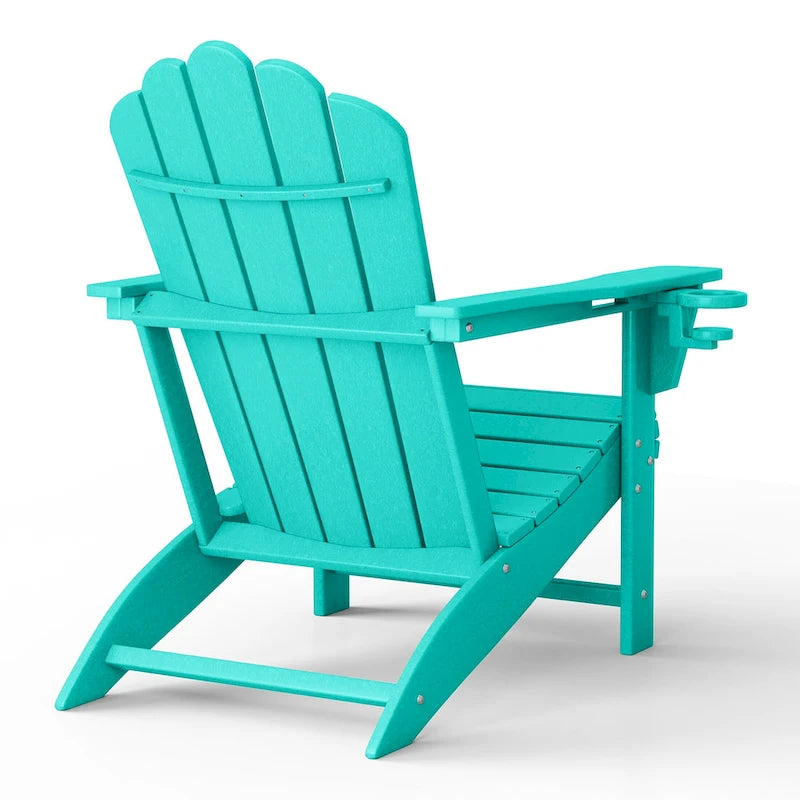 Chaise Adirondack Polytrends Aderson avec porte-gobelet pivotant pour terrasse extérieure commerciale et résidentielle