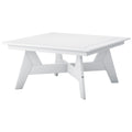 Polytrends Table de conversation carrée de 37 pouces pour patio extérieur en PEHD, toutes saisons, modèle Birchwood