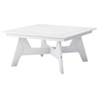 Polytrends Table de conversation carrée de 37 pouces pour patio extérieur en PEHD, toutes saisons, modèle Birchwood
