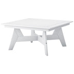 Polytrends Table de conversation carrée de 37 pouces pour patio extérieur en PEHD, toutes saisons, modèle Birchwood