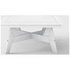 Polytrends Table de conversation carrée de 37 pouces pour patio extérieur en PEHD, toutes saisons, modèle Birchwood
