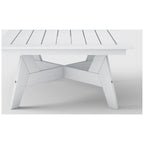 Polytrends Table de conversation carrée de 37 pouces pour patio extérieur en PEHD, toutes saisons, modèle Birchwood