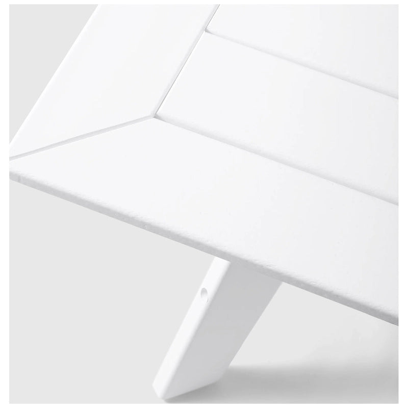 Polytrends Table de conversation carrée de 37 pouces pour patio extérieur en PEHD, toutes saisons, modèle Birchwood