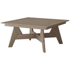 Polytrends Table de conversation carrée de 37 pouces pour patio extérieur en PEHD, toutes saisons, modèle Birchwood