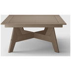 Polytrends Table de conversation carrée de 37 pouces pour patio extérieur en PEHD, toutes saisons, modèle Birchwood