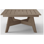 Polytrends Table de conversation carrée de 37 pouces pour patio extérieur en PEHD, toutes saisons, modèle Birchwood