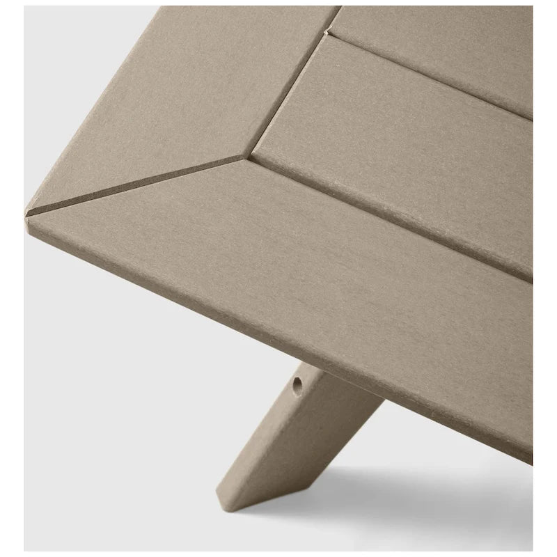 Polytrends Table de conversation carrée de 37 pouces pour patio extérieur en PEHD, toutes saisons, modèle Birchwood