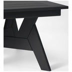 Polytrends Table de conversation carrée de 37 pouces pour patio extérieur en PEHD, toutes saisons, modèle Birchwood