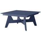 Polytrends Table de conversation carrée de 37 pouces pour patio extérieur en PEHD, toutes saisons, modèle Birchwood