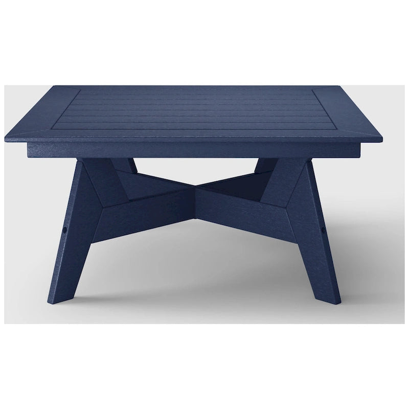 Polytrends Table de conversation carrée de 37 pouces pour patio extérieur en PEHD, toutes saisons, modèle Birchwood