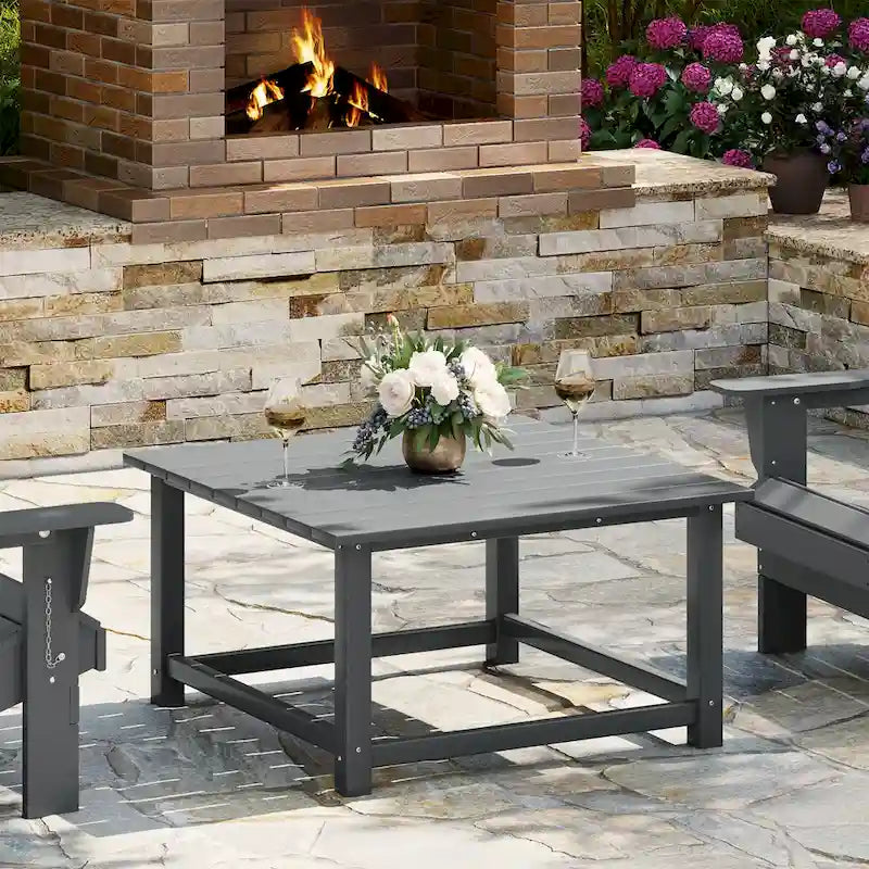 Table basse carrée d'extérieur en polyéthylène Adirondack 31" Laguna Polytrends