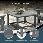 Table basse carrée d'extérieur en polyéthylène Adirondack 31" Laguna Polytrends