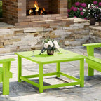 Table basse carrée d'extérieur en polyéthylène Adirondack 31" Laguna Polytrends