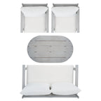 Ensemble de conversation d'extérieur 4 pièces Deacon SAFAVIEH. - 49W x 30D x 31H