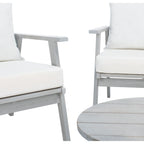 Ensemble de conversation d'extérieur 4 pièces Deacon SAFAVIEH. - 49W x 30D x 31H
