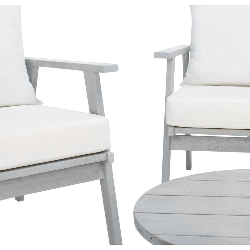 Ensemble de conversation d'extérieur 4 pièces Deacon SAFAVIEH. - 49W x 30D x 31H